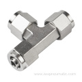 stainless steel compression fitting tee union